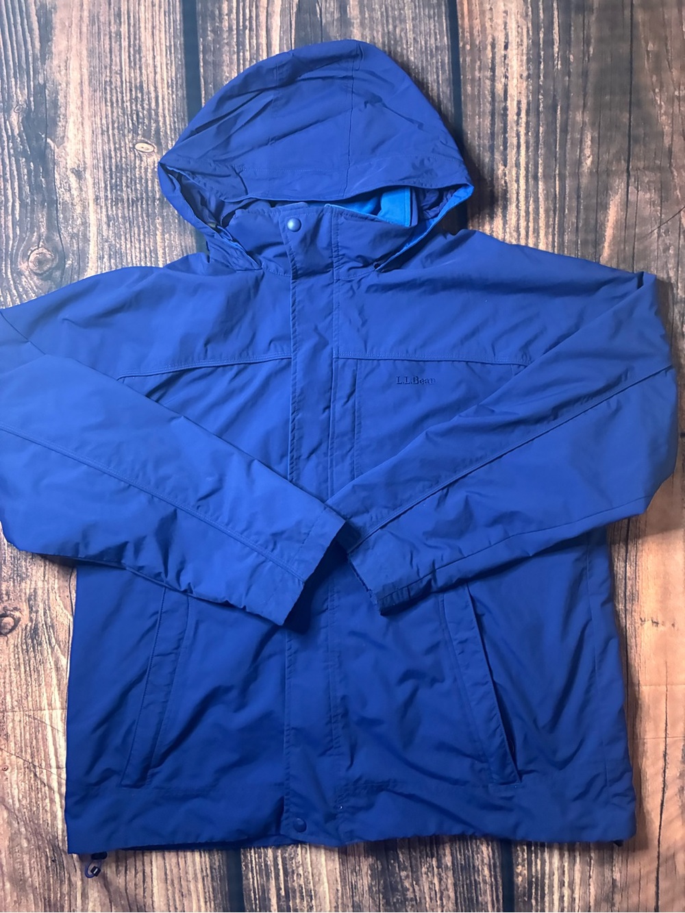 L.L. Bean Men’s Hooded Shell Jacket - Blue